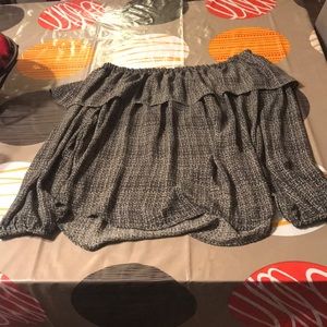 Green off shoulder top